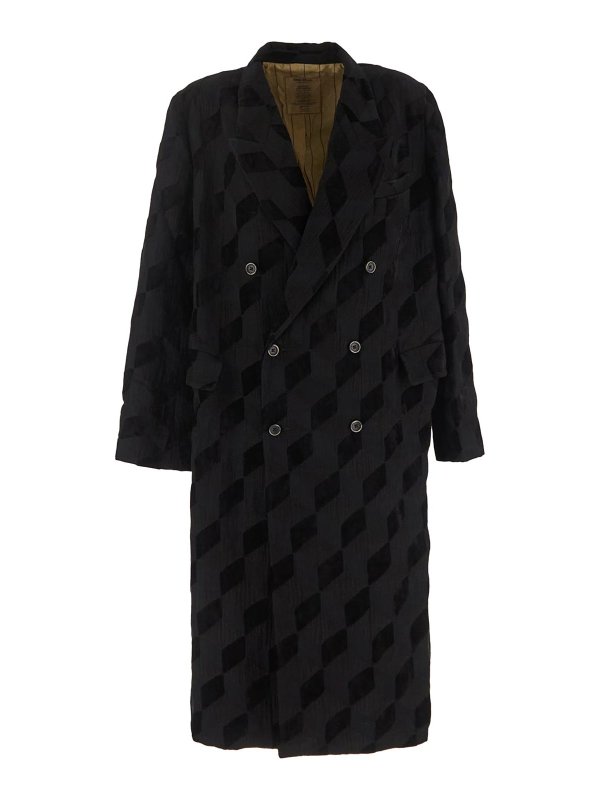 UMA WANG: ショートコート - ショートコート - 黒