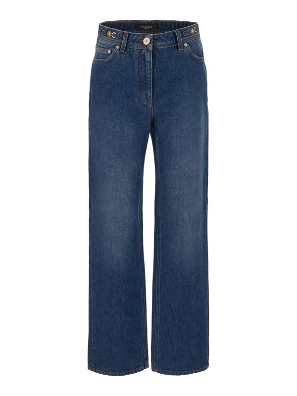 VERSACE: ブーツカットジーンズ - ブーツカットジーンズ - ブルー