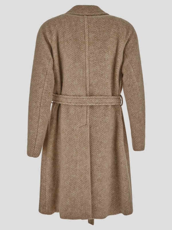 HEVO: short coats online - coat in beige