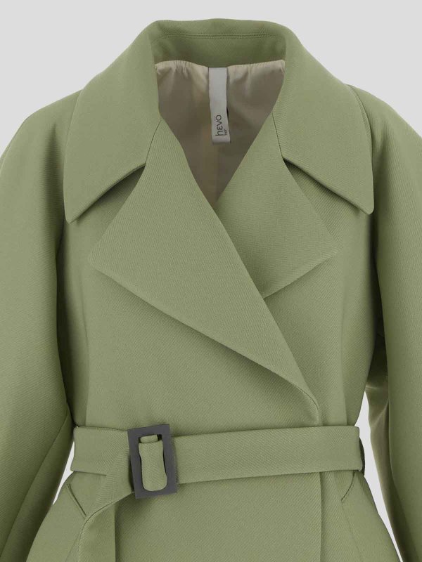The Best Shops HEVO: cappotti corti - Trench verde