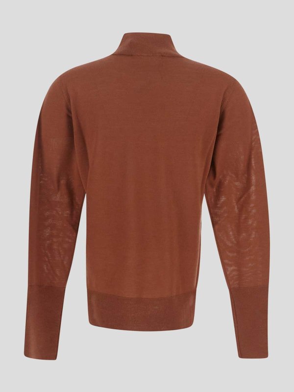 Erika Cavallini: クルーネック online - クルーネック - ブラウン