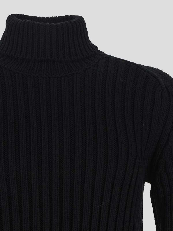 The Best Shops TEN C: Strickpullover mit Rundhalsausschnitt - Rundhalspullover - Schwarz