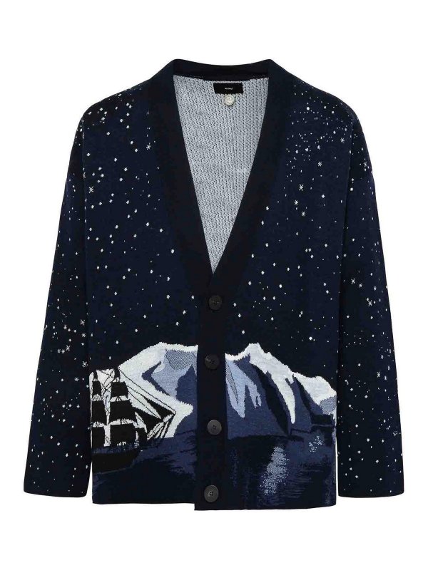 ALANUI: Cardigans - Cardigan - Blau