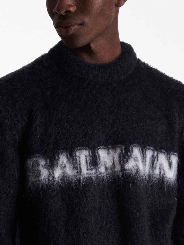 Balmain buy online Girocollo con stampa logo