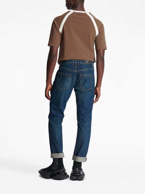 The Best Shops Balmain: bootcut jeans - Balmain Vintage Logo-Patch Jeans