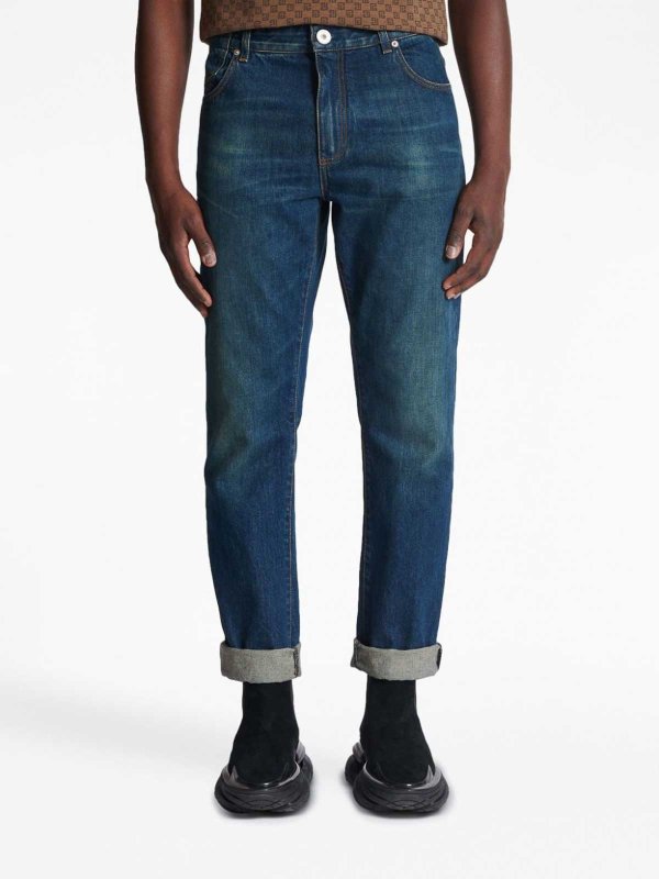 The Best Shops Balmain: Balmain Vintage Logo-Patch Jeans
