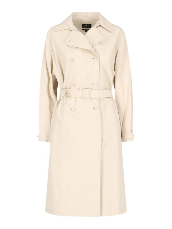 A.P.C.: trench coats - Double-breasted trench coat