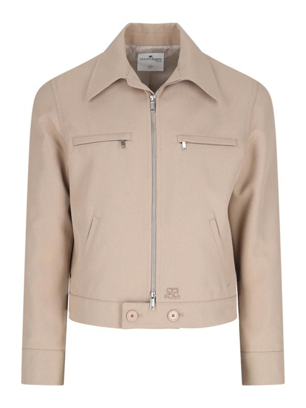Courreges: blazers - Courreges workwear zip jacket