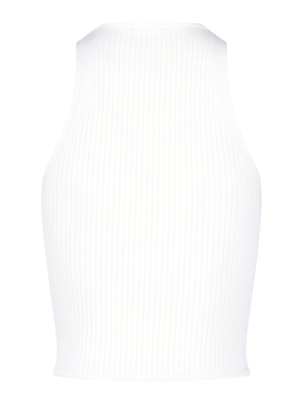 The Best Shops Courreges: Tops & Tank tops - Logo ribbed top