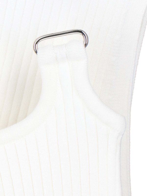 Logo ribbed top shop online: Courreges