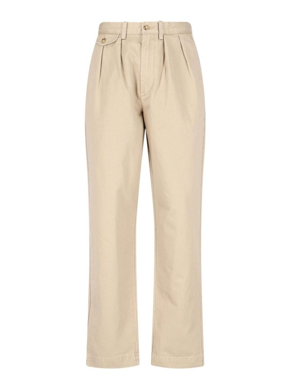 POLO RALPH LAUREN: カジュアルトラウザー - カジュアルパンツ - ブラウン