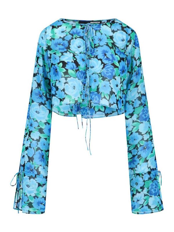 ROTATE Birger Christensen: Tops & Tank tops - chiffon crop top