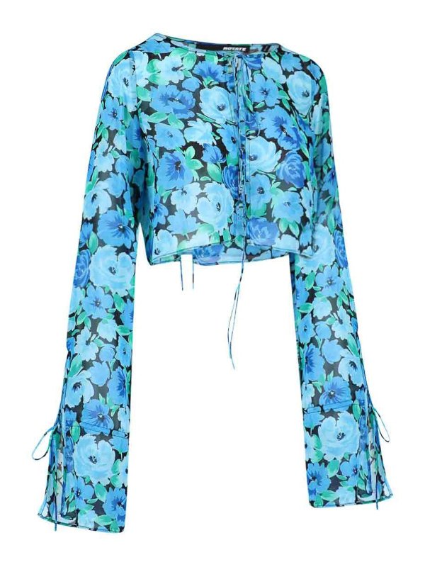 ROTATE Birger Christensen: Tops & Tank tops online - chiffon crop top