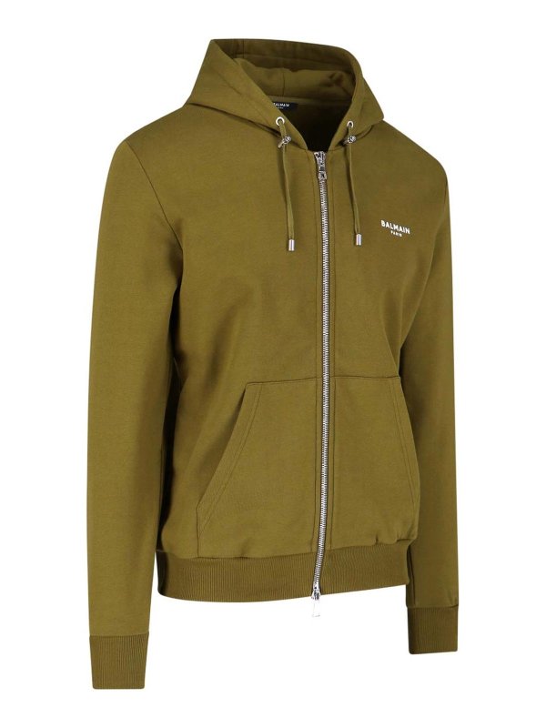 Balmain: Sweatshirts & Sweaters online - Logo zip sweatshirt