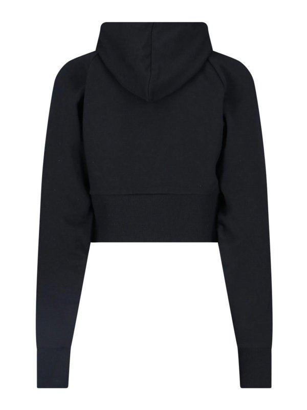 The Best Shops Balmain: Sweatshirts & Sweaters - Logo cropped sweatshirt
