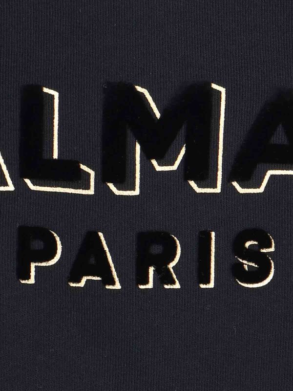 Balmain buy online Logo cropped sweatshirt