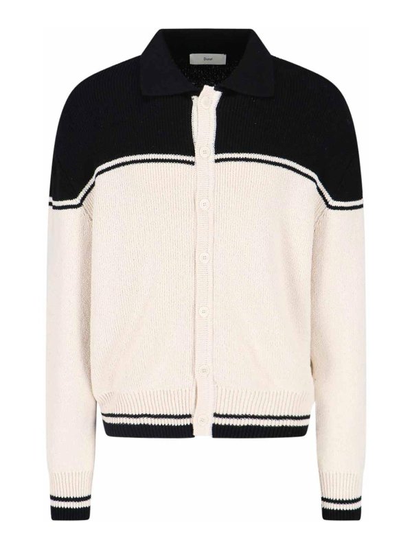 DUNST: cardigans - Dunst two-tone cardigan