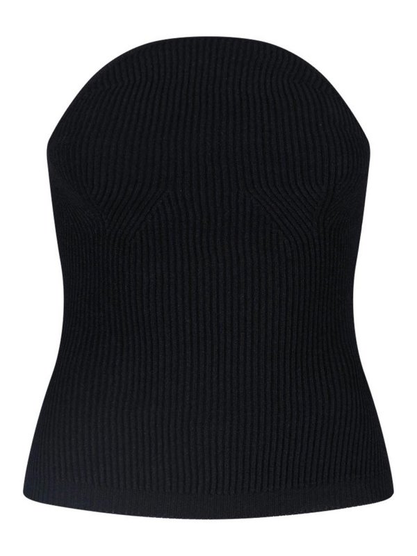 KHAITE: Tops y camisetas sin mangas - Top - Negro