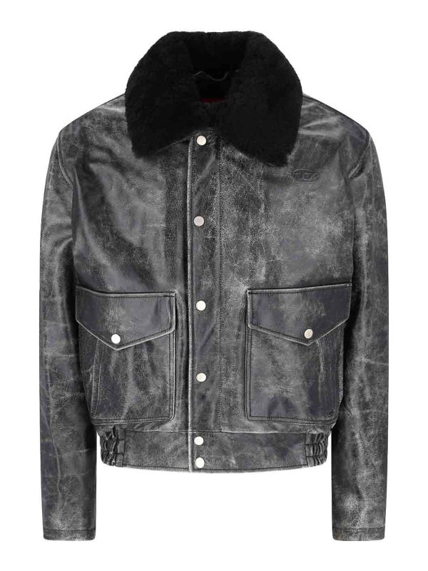DIESEL: blazers - Leather jacket