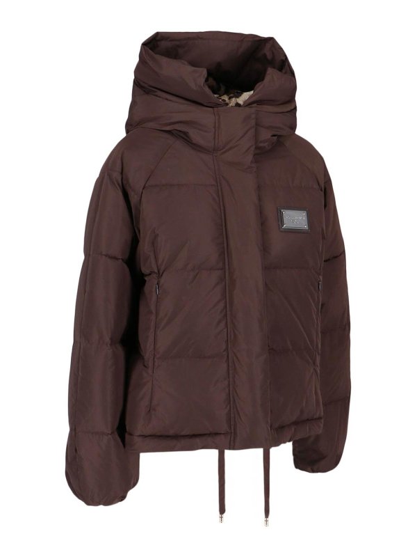 DOLCE & GABBANA: ダウン・ハイテクジャケット online - ダウンジャケット - ブラウン