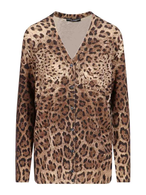 DOLCE & GABBANA: cardigans - Cardigan animalier