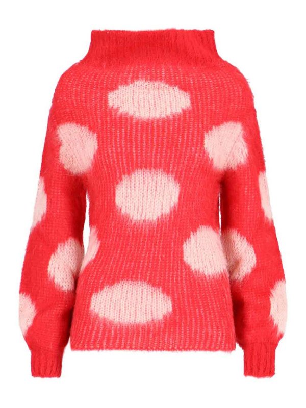 Marni: Col bateau - Pull Col Bateau - Rouge