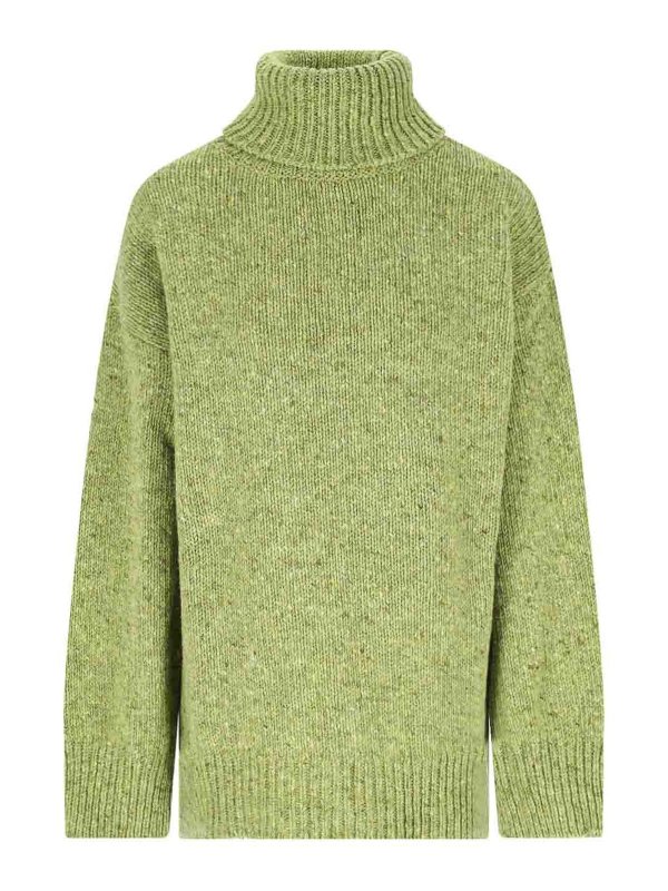 SAKS POTTS: U-Boot-Ausschnitt - U-Boot-Pullover - Grün