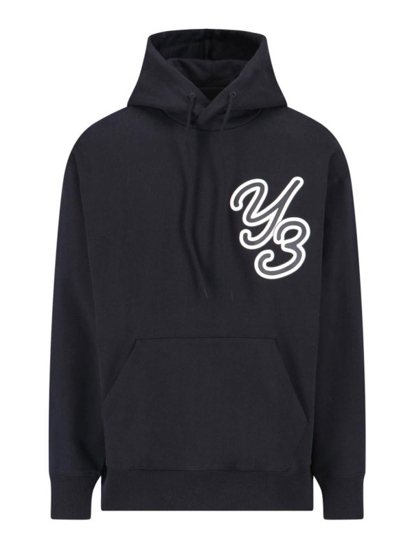 Y-3: Sweatshirts & Sweaters - Logo hoodie