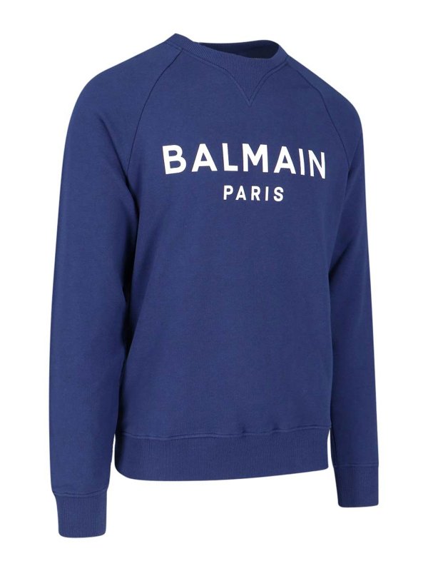 Balmain: Sweatshirts und Pullover online - Sweatshirt - Blau