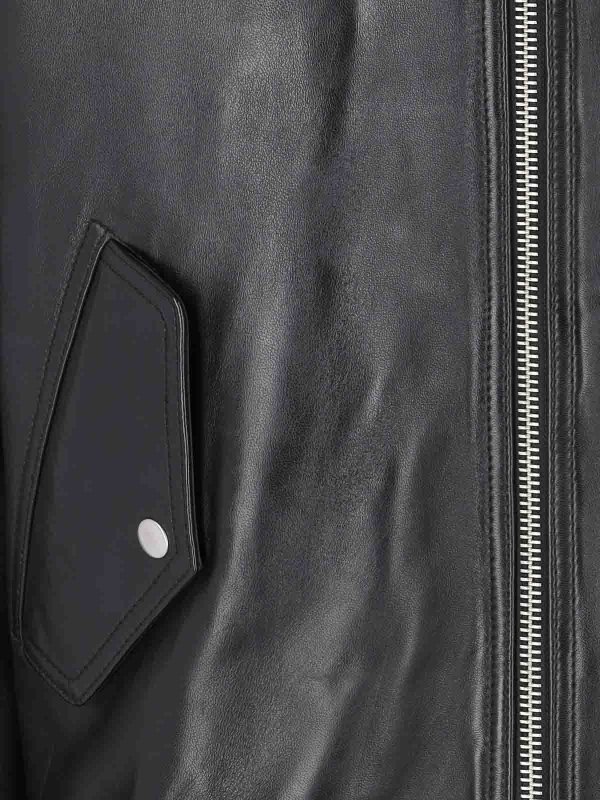 Leather bomber jacket shop online: DIESEL