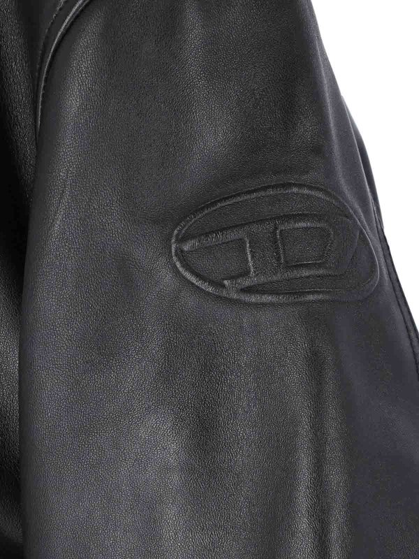 DIESEL buy online Leather bomber jacket