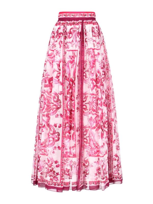 DOLCE & GABBANA: ロングシャツ - ロングスカート - ヌードカラー