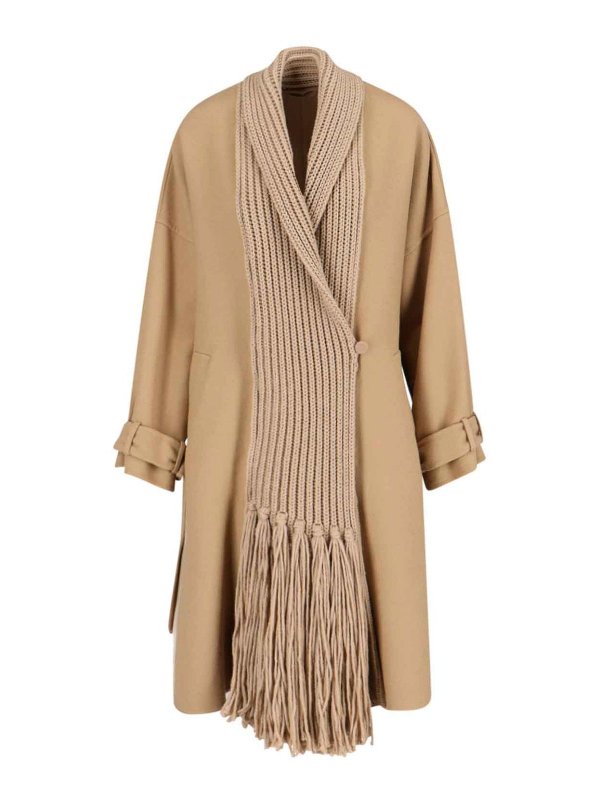 ERMANNO SCERVINO: short coats - Scarf detail coat
