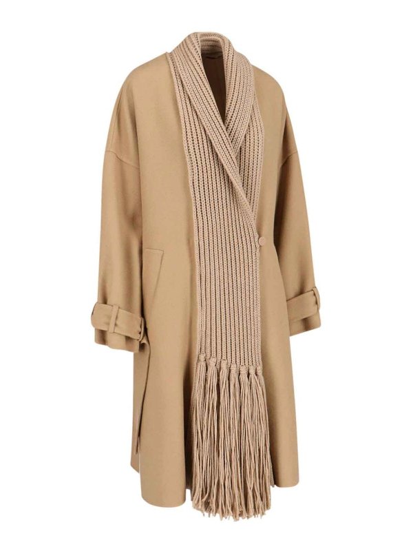 ERMANNO SCERVINO: short coats online - Scarf detail coat