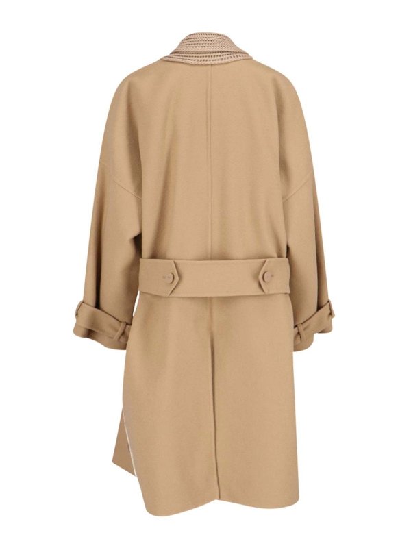 The Best Shops ERMANNO SCERVINO: short coats - Scarf detail coat
