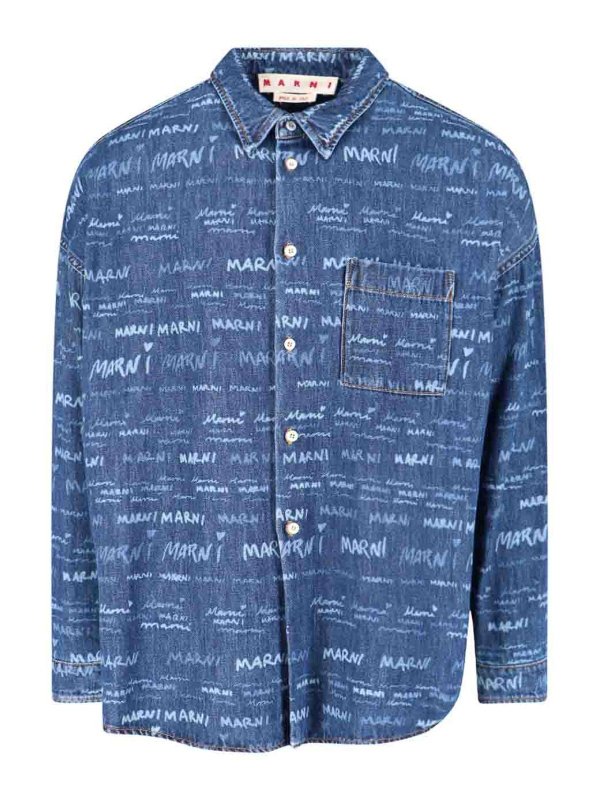 Marni: shirts - All-over logo shirt