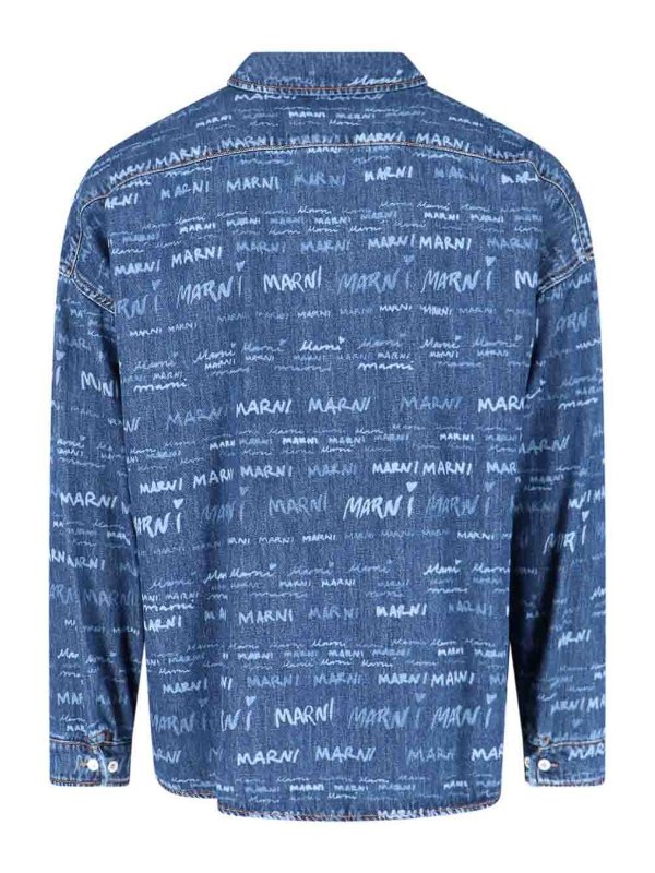 The Best Shops Marni: shirts - All-over logo shirt