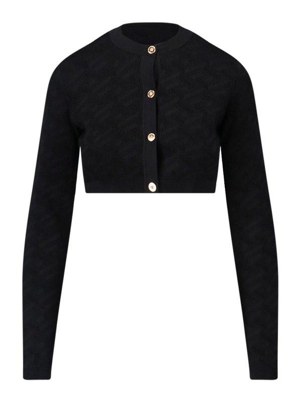 VERSACE: cardigans - Cardigan crop