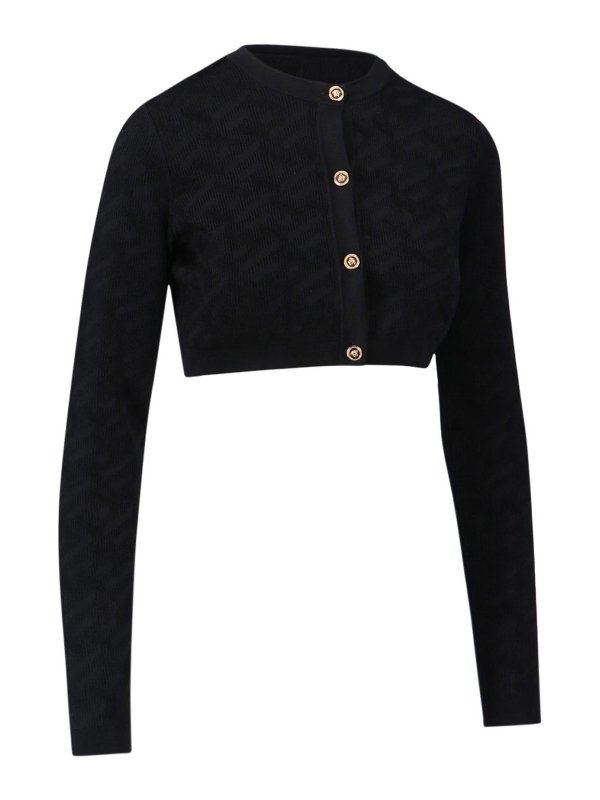 VERSACE: cardigans online - Cardigan crop