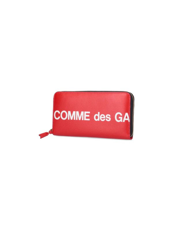 COMME DES GARCONS: wallets & purses online - Logo zip wallet