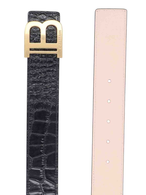Balmain: belts online - Logo belt