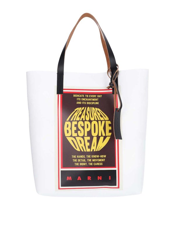 Marni: cross body bags - Printed tote bag