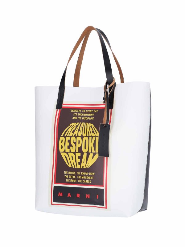 Marni: cross body bags online - Printed tote bag