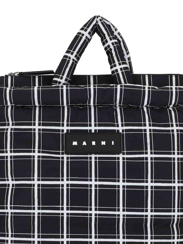 Checked tote bag shop online: Marni