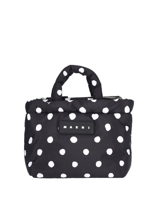 Marni: cross body bags - Mini logo tote bag