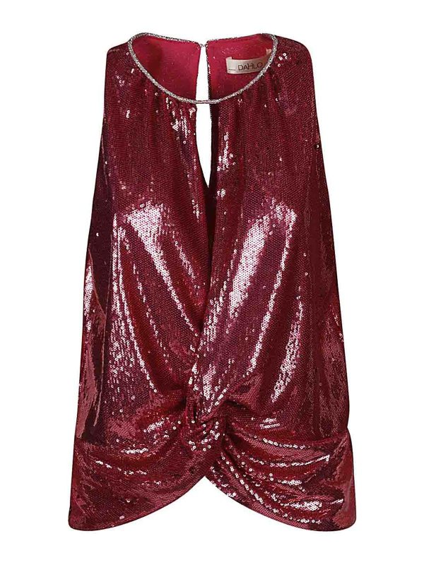 DAHLO: Tops & Tank tops - Sequin cropped top