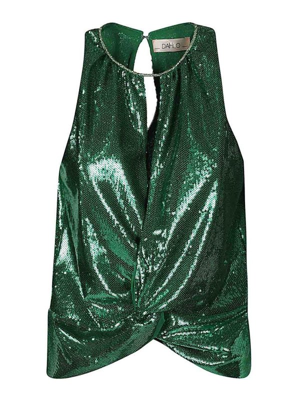 DAHLO: Tops & Tank tops - Sequin cropped top