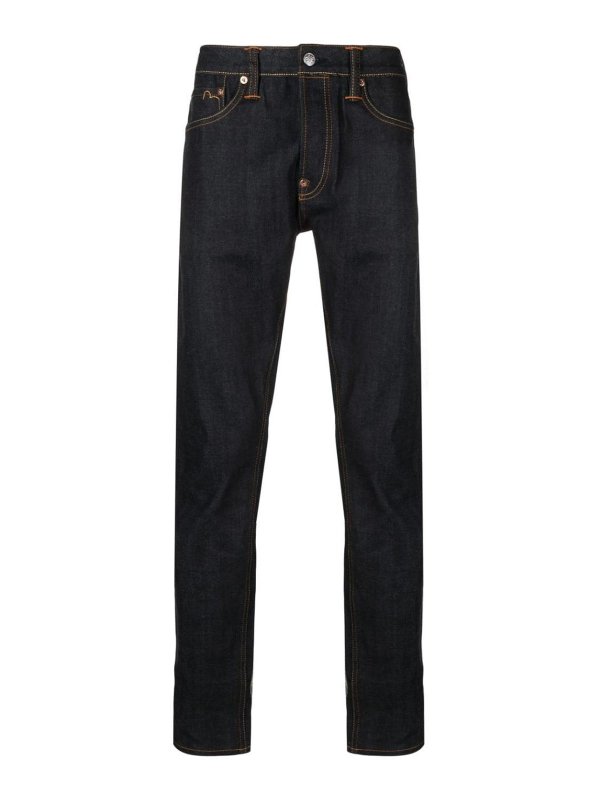 EVISU: bootcut jeans - Printed denim jeans