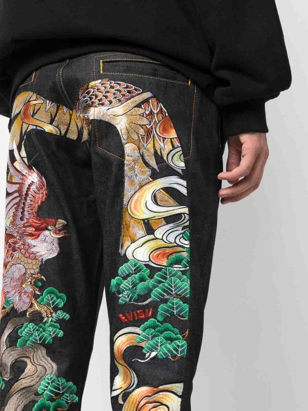 The Best Shops EVISU: bootcut jeans - Printed denim jeans