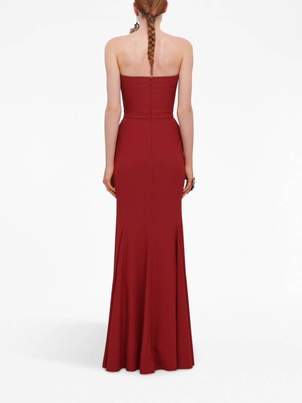 ALEXANDER MCQUEEN: Maxi robe online - Maxi Robe - Rouge